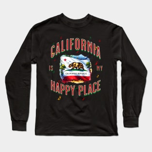 California is my happy place Long Sleeve T-Shirt